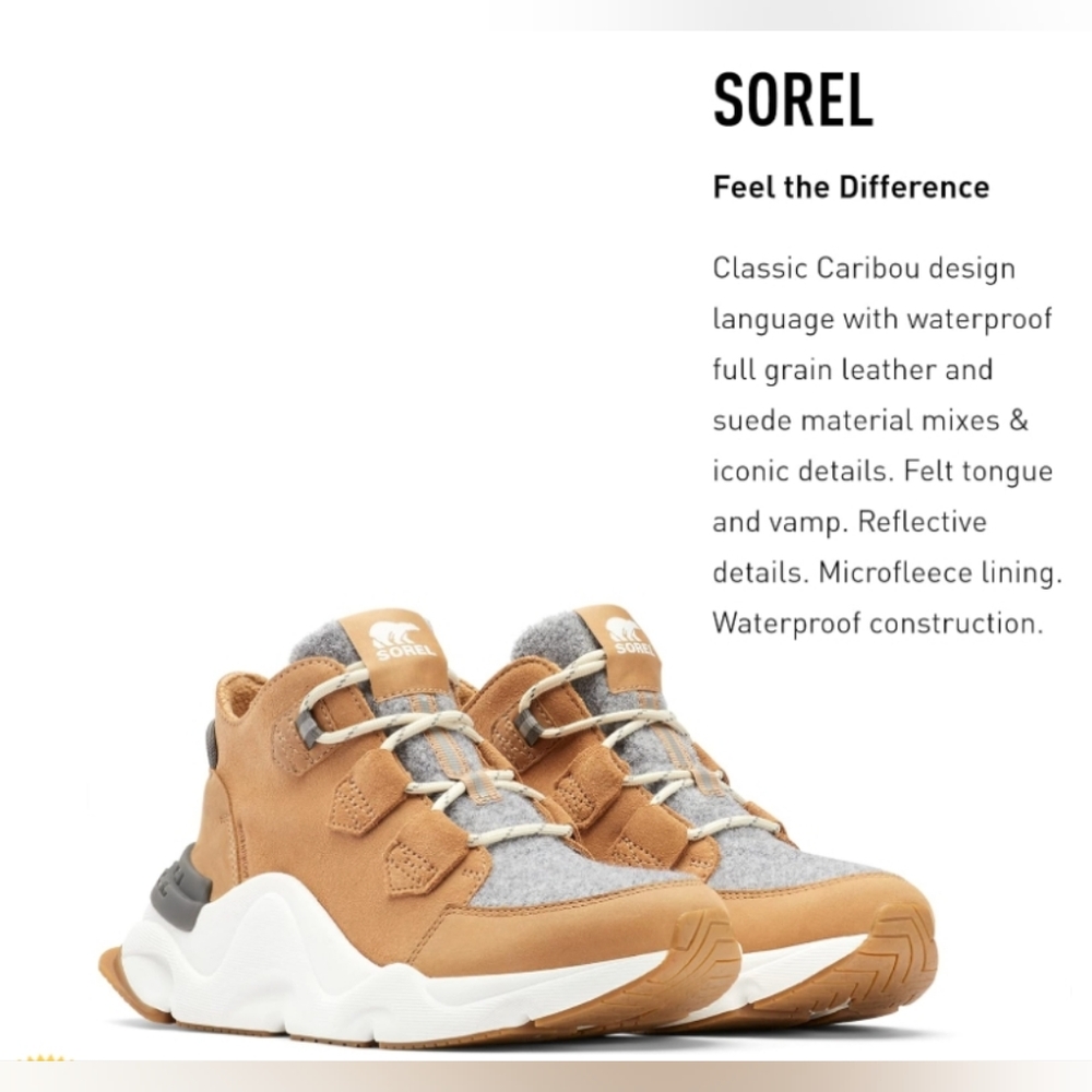 Sorel Kinetic Rngd Caribou Sneakers Wmn's Size 11 MSRP $150 - Picture 2 of 10